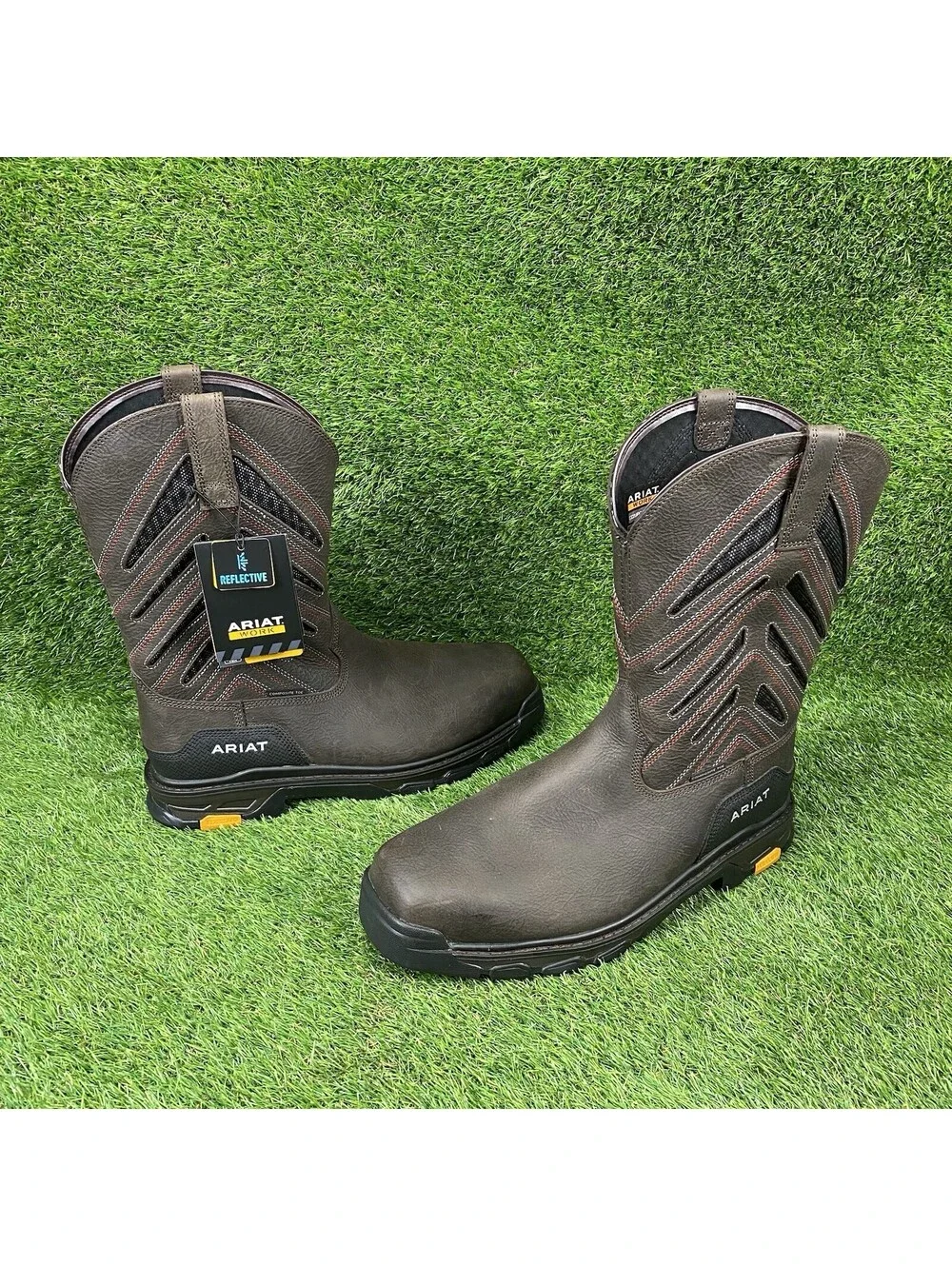 ARIAT WORK Men's Intrepid VentTEK Composite Toe Work Boot Iron Coffee 15 D